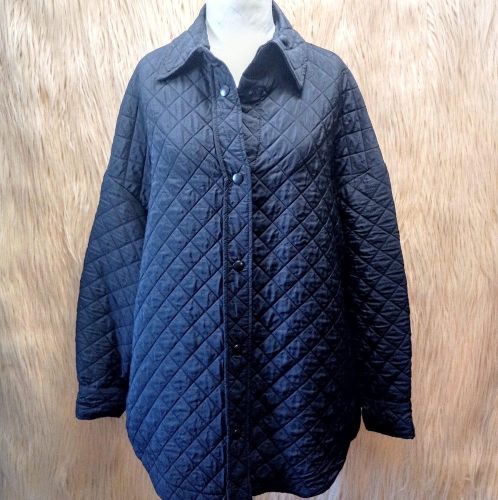 ZARA Black Padded Overshirt Jacket